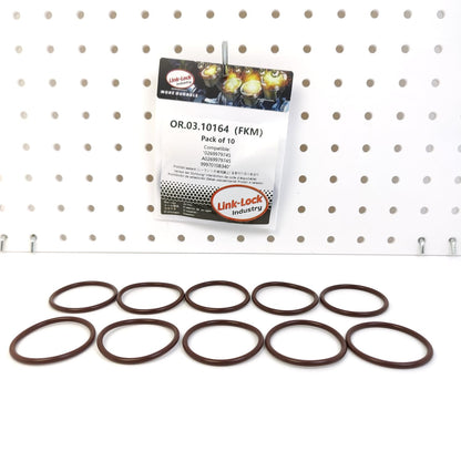 LINK-LOCK 10PCS OR.03.10164 FKM Viton Sealing O-Ring Kit of Coolant pipeline 0269979745 A0269979745 99970108340 For MERCEDES-BENZ-M276.823 M276.820 M276.850 For PORSCHE