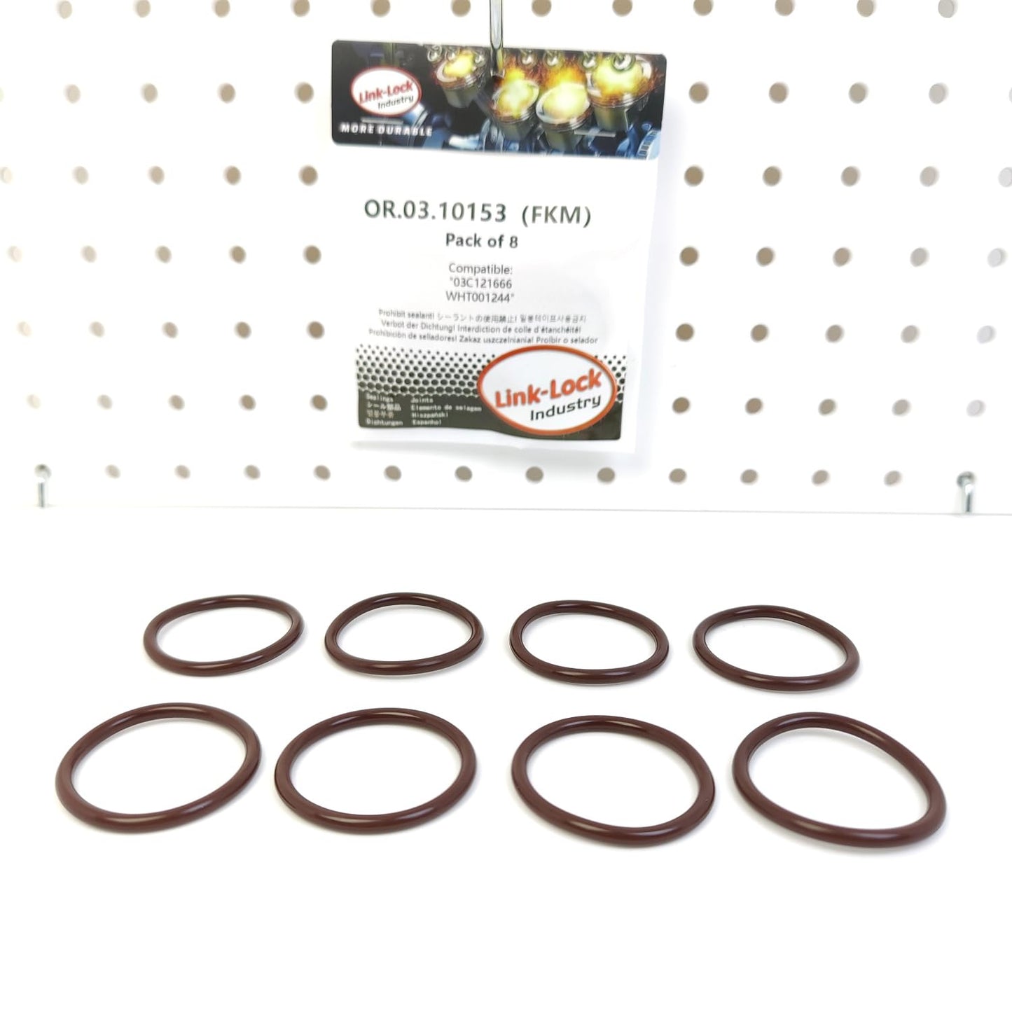 LINK-LOCK 8PCS OR.03.10153 FKM Viton Sealing O-Ring Kit of Coolant pipeline 03C121666 WHT001244 For AUDI-CBZA CAVG CTHG BLF BLP For VW-CBZA CBZB CAXA For SKODA- AZQ BME AWY BMD