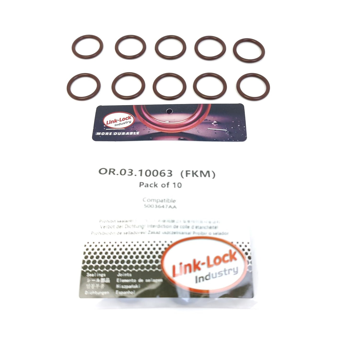 LINK-LOCK 10PCS OR.03.10063 FKMバイトンシーリングOリングキット 油圧調整弁 5003647AA DODGE-ETB ETC ETH ETJ RAM-ETJ ETL ETN ETK ETM JEEP用