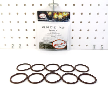 LINK-LOCK 10PCS OR.04.20187 FKM Viton Sealing O-Ring Kit of Thermostatic Hose LR165911 90301-27009 11.53.9.454.997 1153-9454997 9454997 for LAND for ROVER for LEXUS for MINI
