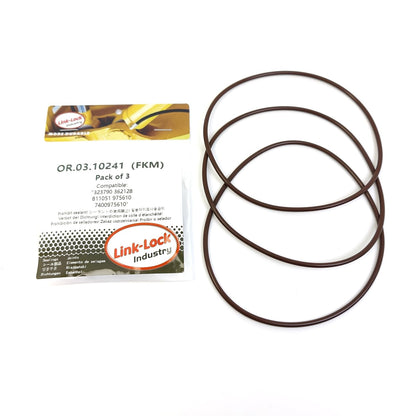 LINK-LOCK 3PCS OR.03.10241 FKM Viton Sealing O-Ring Kit of Air compressor 323790 362128 811051 975610 7400975610 For SCANIA-DS11 DS14 DSC14 For VOLVO-TD123 TD60 TD70 TD102 D10