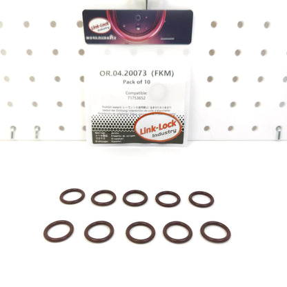 LINK-LOCK 10PCS OR.04.20073 FKM Viton Sealing O-Ring Kit of Oil Pump 71753652 for FIAT