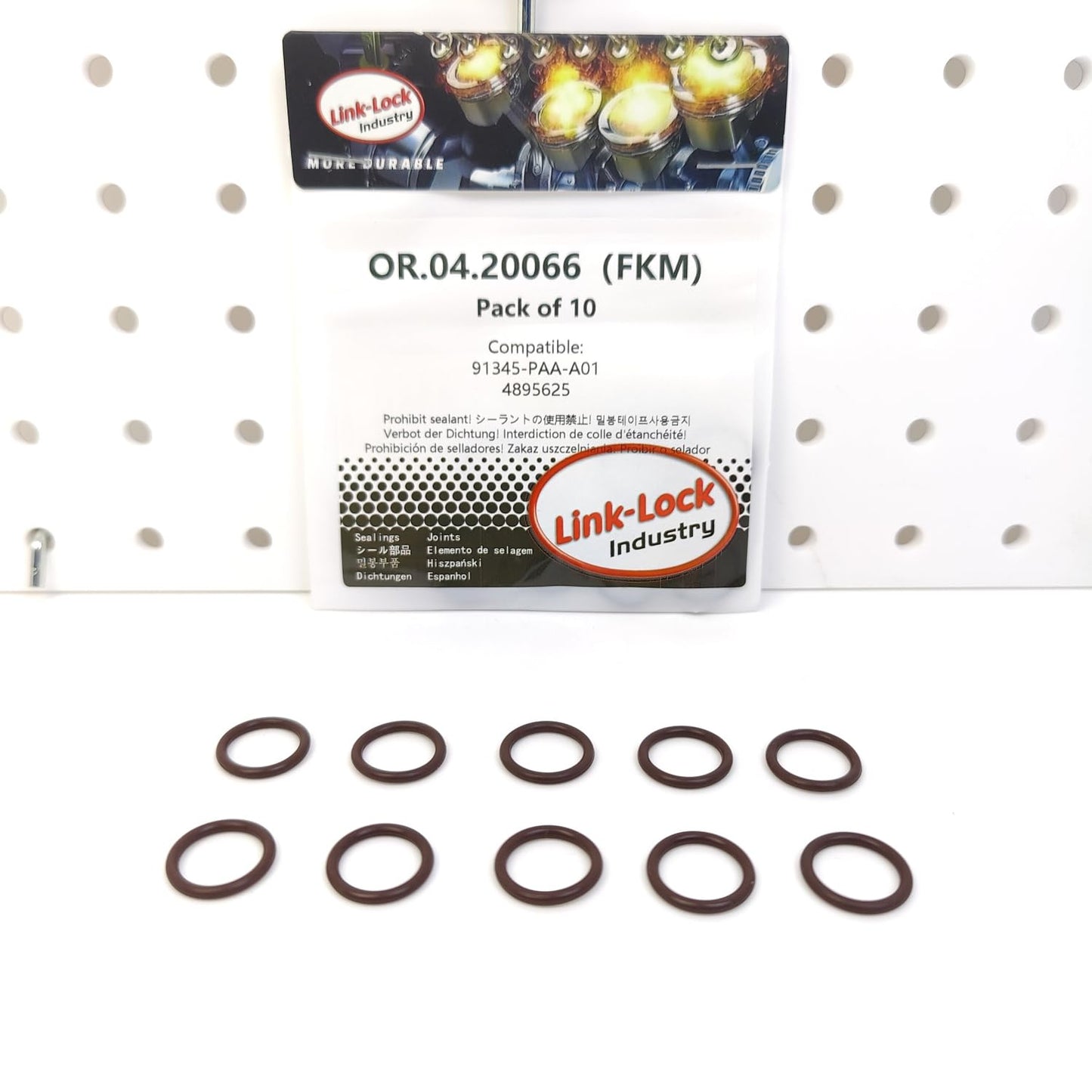 LINK-LOCK 10PCS OR.04.20066 FKM Viton Sealing O-Ring Kit of Power Steering Hose 91345-PAA-A01 4895625 for HONDA for IVECO