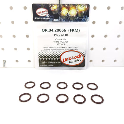 LINK-LOCK 10PCS OR.04.20066 FKM Viton Sealing O-Ring Kit of Power Steering Hose 91345-PAA-A01 4895625 for HONDA for IVECO
