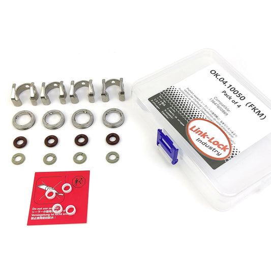 LINK-LOCK 4Set OK.04.10050 fuel injector repair kit 13647600869 with FKM Viton O-RING For BMW For MINI 1.6T
