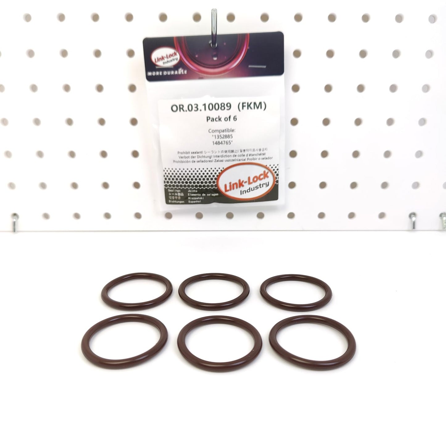 LINK-LOCK 6PCS OR.03.10089 FKM Viton Sealing O-Ring Kit Of Engine oil cooler 1352885 1484765 For SCANIA-DC09 DC16 DC11 DC13 DT12 DT16 DI16