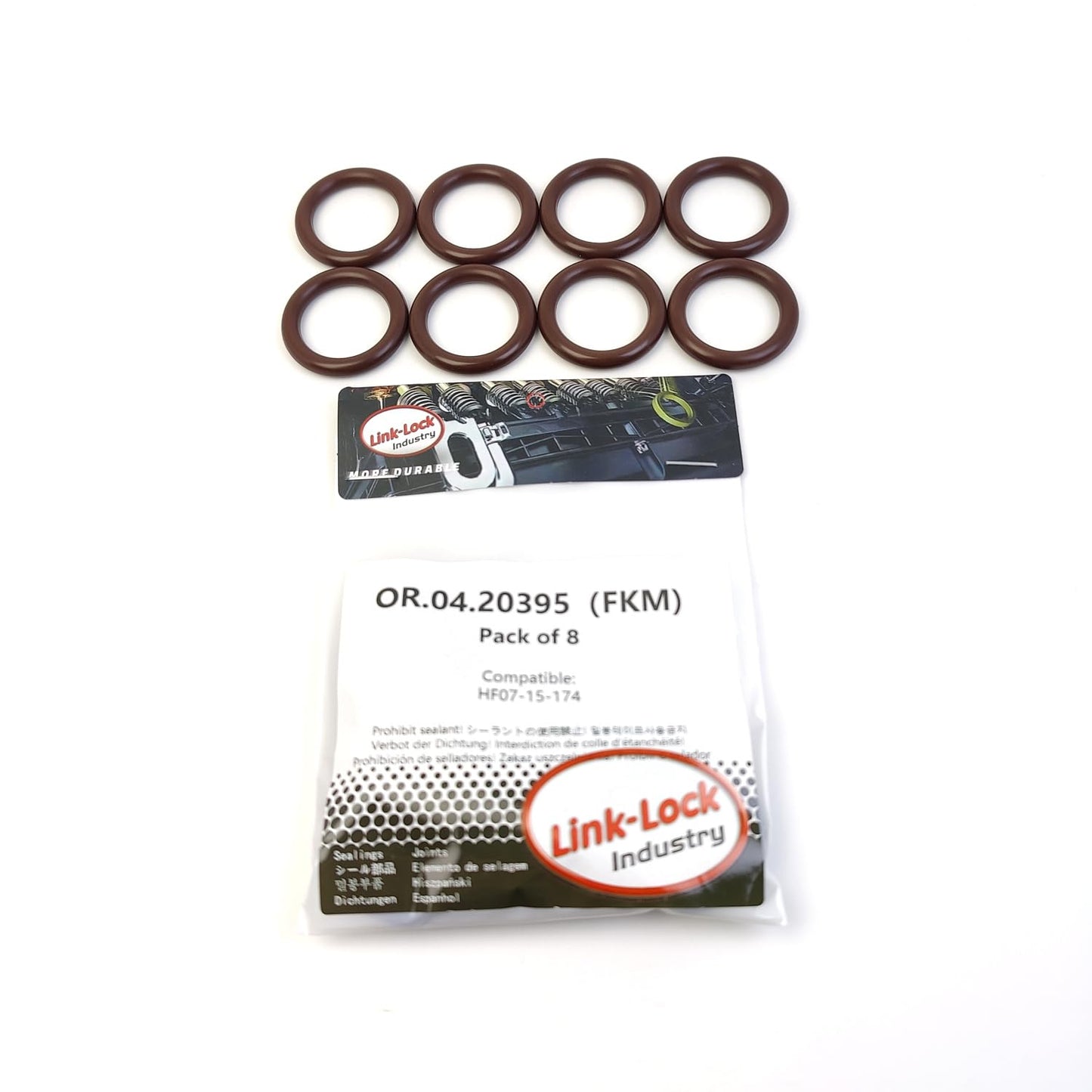 LINK-LOCK 8PCS OR.04.20395 FKM Viton Sealing O-Ring Kit of Thermostat HF07-15-174 for MAZDA