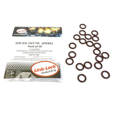 LINK-LOCK 20PCS OR.03.10170 FKM Viton Sealing O-Ring Kit of Coolant pipeline A0009976311 A0169971745 A0079970348 A0259979545 A0279972345 11537634204 11611406747 4895710 For MERCEDES-BENZ-M266 M271