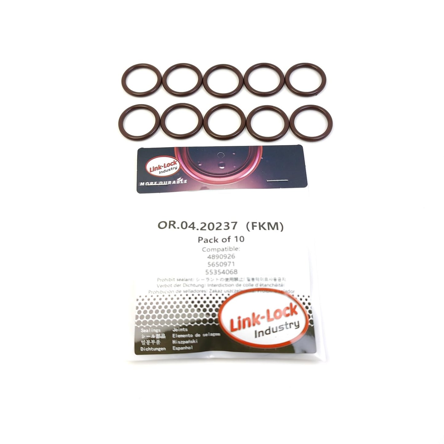 LINK-LOCK 10PCS OR.04.20237 FKM Viton Sealing O-Ring Kit of Nozzle Holder 4890926 5650971 55354068 for IVECO for OPEL for SAAB