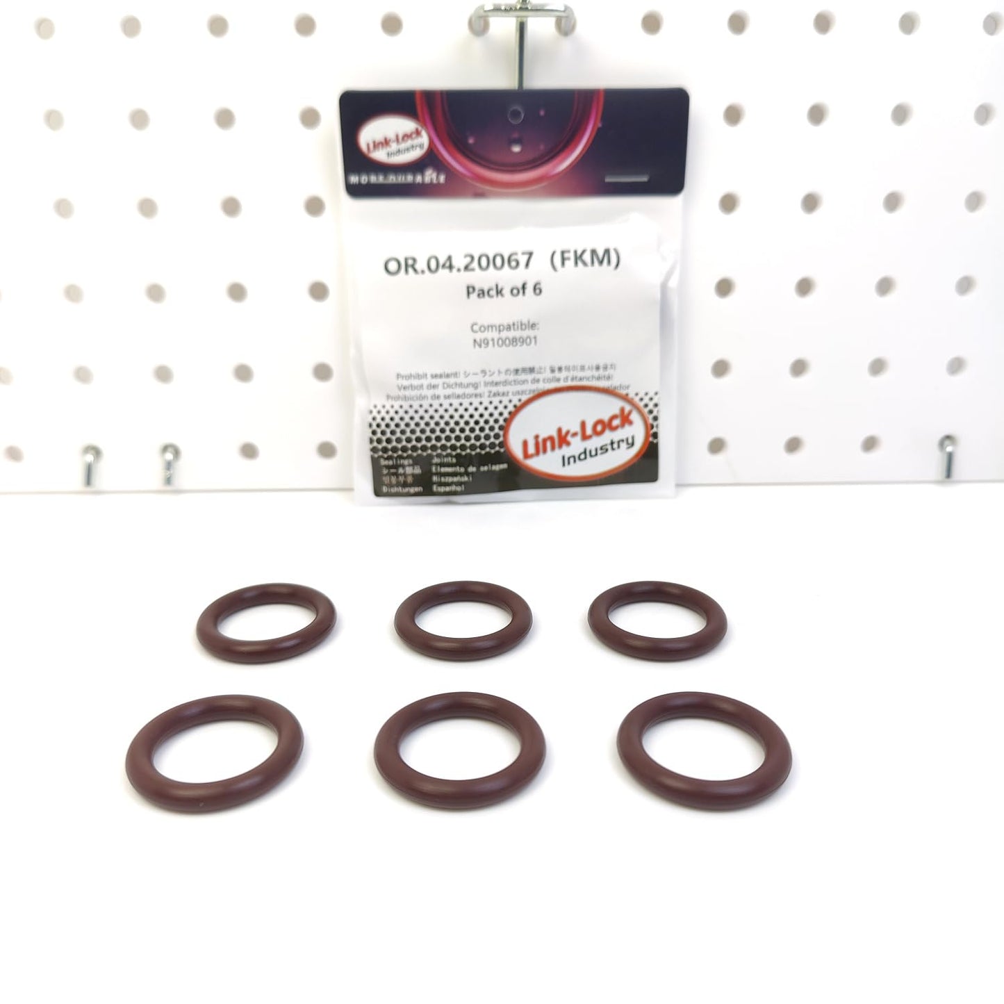 LINK-LOCK 6PCS OR.04.20067 FKM Viton Sealing O-Ring Kit of Water Pump N91008901 for AUDI
