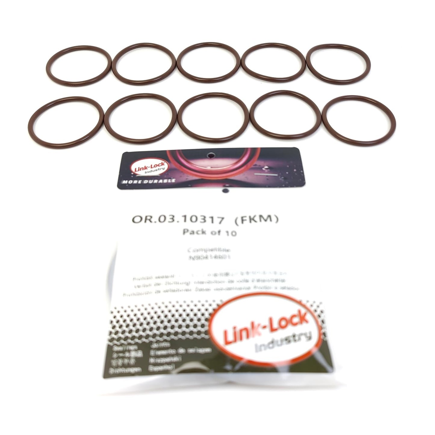 LINK-LOCK 10PCS OR.03.10317 FKM Viton Sealing O-Ring Kit of Vacuum Pump N90414601 For AUDI-1Y AFN AHU AVG AHH For FORD-AFN AHU For SKODA-AEF AEY For VW - 1Y AGD AKU AEF AHB