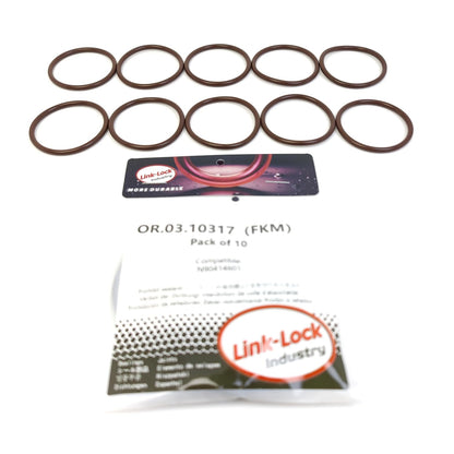 LINK-LOCK 10PCS OR.03.10317 FKM Viton Sealing O-Ring Kit of Vacuum Pump N90414601 For AUDI-1Y AFN AHU AVG AHH For FORD-AFN AHU For SKODA-AEF AEY For VW - 1Y AGD AKU AEF AHB