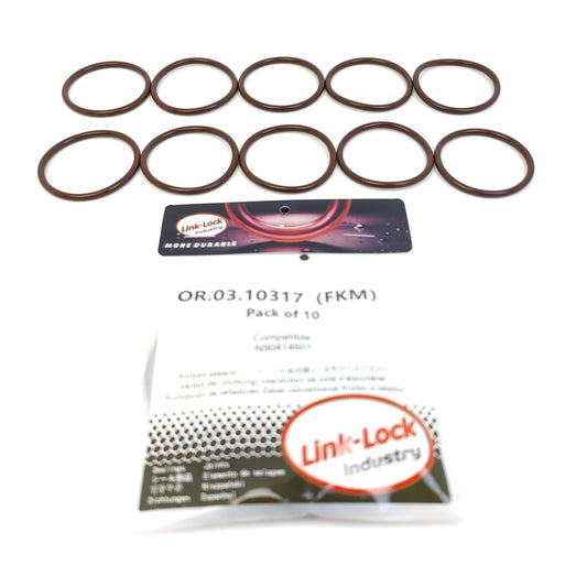 LINK-LOCK 10PCS OR.03.10317 FKMバイトンシーリングOリングキット 真空ポンプ N90414601 AUDI-1Y AFN AHU AVG AHH用 FORD-AFN AHU用 SKODA-AEF AEY用 VW - 1Y AGD AKU AEF AHB用