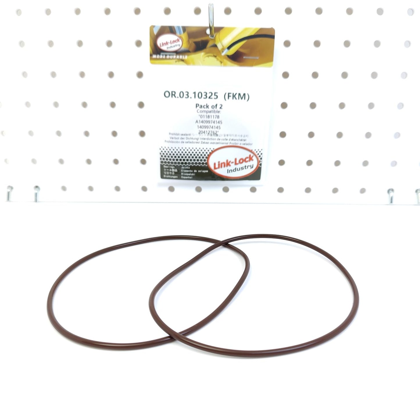 LINK-LOCK 2PCS OR.03.10325 FKMバイトンシーリングOリングキット シリンダーライナー用 01181178 A1409974145 1409974145 20412762 VOLVO-D7E D7F MERCEDES-BENZ用