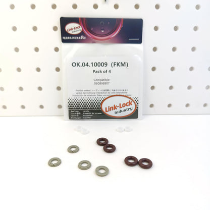 LINK-LOCK 4Set OK.04.10009 fuel injector repair kit 06G998907 with FKM Viton O-RING For VW For AUDI 280T 2.0T 40T CZDA CHJA
