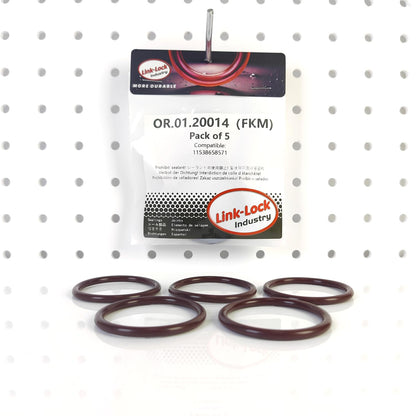 LINK-LOCK 5PCS FKM Viton OR.01.20014 Engine coolant pipe / Water hose O-Ring 11538658571 for BMW B58