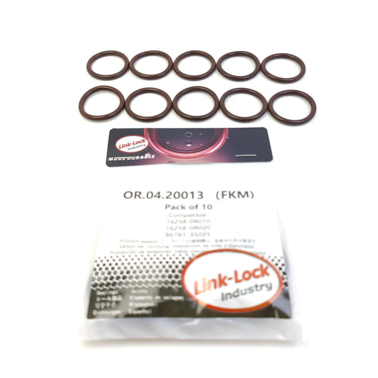 LINK-LOCK 10PCS OR.04.20013 FKMバイトンシーリングOリングキット ラジエーター/ラジエーターウォーターパイプ用 16258-0R010 16258-0R020 96761-35025 レクサス-2GR 4GR トヨタ-5GR用