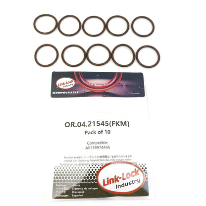 LINK-LOCK 10PCS OR.04.21545 FKM バイトンシーリングOリングキット A0139974445 (MERCEDES-BENZ-W204-M272 M271 W212-M271 M272 M276用 冷媒ライン)