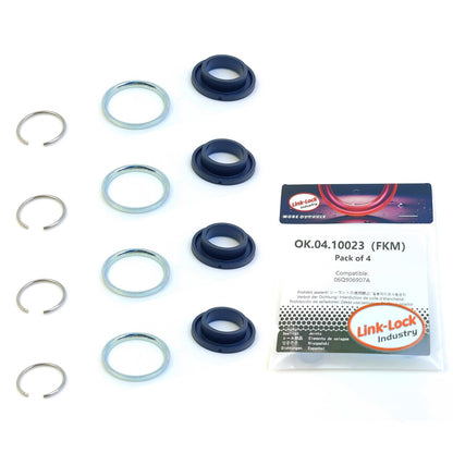 LINK-LOCK 4Set OK.04.10023 fuel injector repair kit 06Q906907A with FKM Viton O-RING For VW For AUDI 2.0T 45T DUVA DMTA