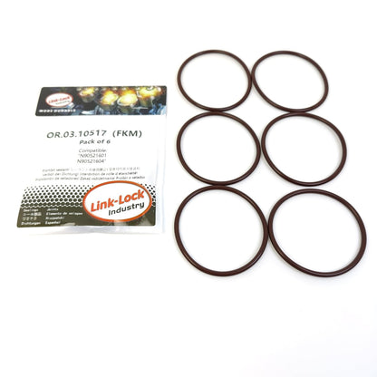 LINK-LOCK 6個組 OR.03.10517 FKM Viton シーリングOリングキット 排ガス再循環バルブ N90521601 N90521604 AUDI VW用