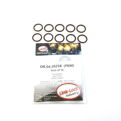 LINK-LOCK 10PCS OR.04.20258 FKM Viton Sealing O-Ring Kit of Injector 94013303 26259-2A000 for CHEVROLET for KIA