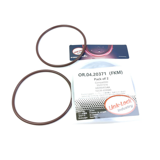 LINK-LOCK 2PCS OR.04.20371 FKMバイトンシーリングOリングキット オイルフィルター用 55231516 68096455AA 16539-65MA0D アルファロメオ ジープ スズキ用
