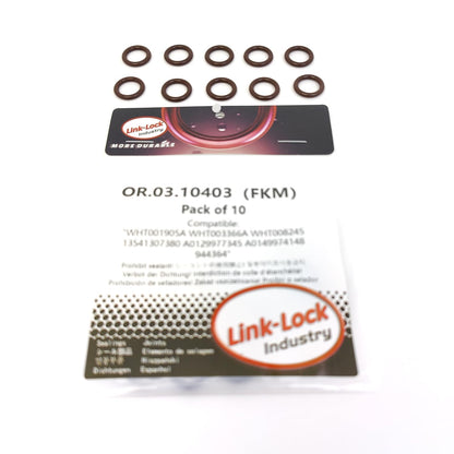 LINK-LOCK 10PCS OR.03.10403 FKM Viton Sealing O-Ring Kit of Supercharger WHT001905A WHT003366A WHT008245 13541307380 A0129977345 A0149974148 944364 For AUDI For BMW-N20 For MERCEDES-BENZ For VOLVO