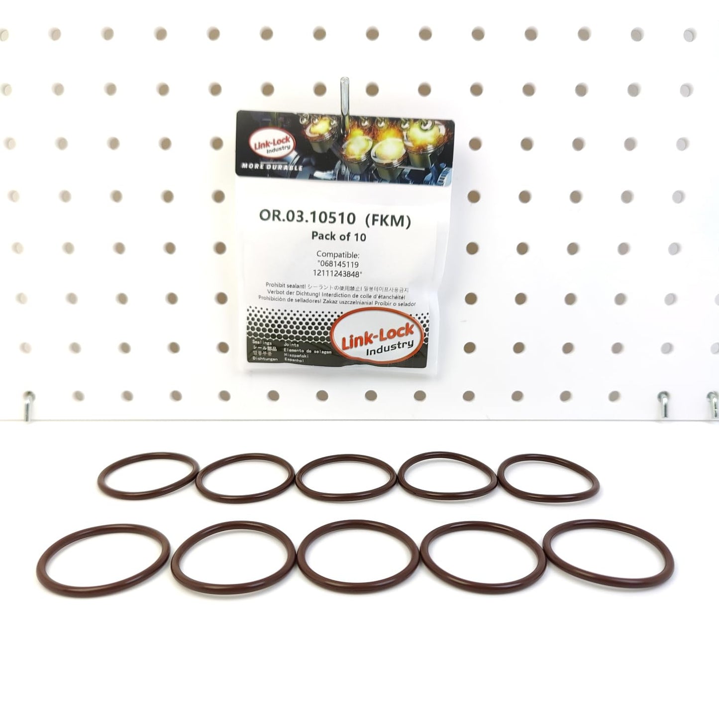 LINK-LOCK 10PCS OR.03.10510 FKM Viton Sealing O-Ring Kit of Ignition pulse sensor 068145119 12111243848 For AUDI For VW For BMW