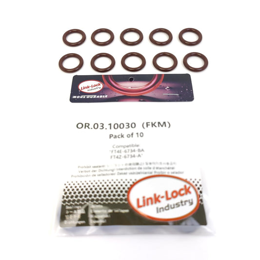 LINK-LOCK 10PCS OR.03.10030 FKMバイトンシーリングOリングキット オイルドレンスクリュー用 FT4E-6734-BA FT4Z-6734-A FORD-996 C27PD0X DD2S用 FORD(CHANGAN)-GTDIQ5 GTDIQ6用 FORD USA-C30PDTX T27PD0X DD2X用