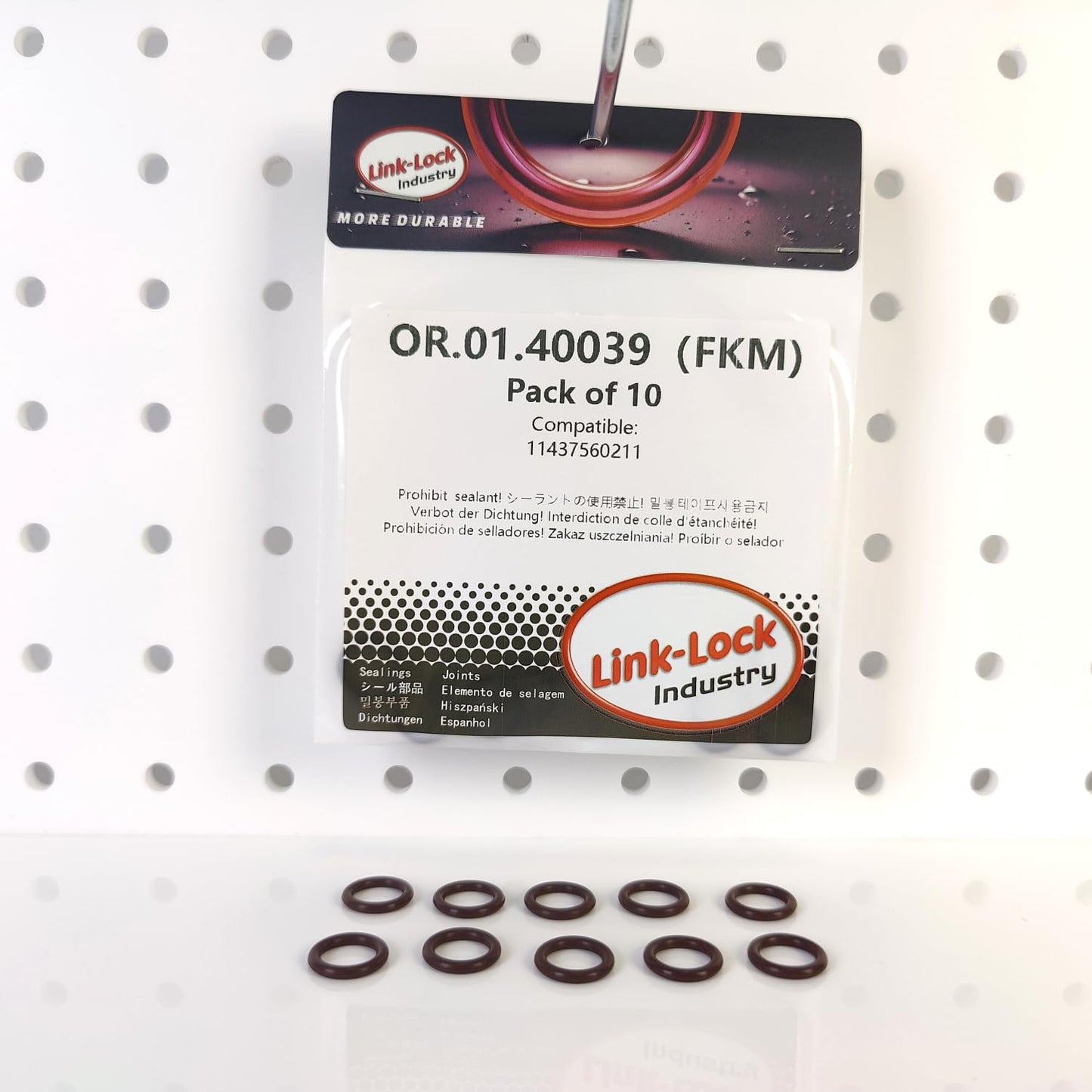LINK-LOCK 10PCS FKM Viton OR.01.40039 Engine Oil dipstick O-RING gasket 11437560211 for MINI N12 N14 N16 N18
