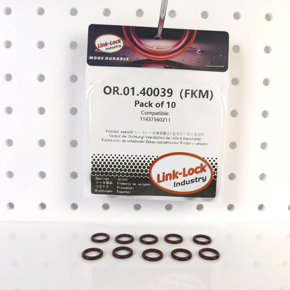 LINK-LOCK 10PCS FKM Viton OR.01.40039 Engine Oil dipstick O-RING gasket 11437560211 for MINI N12 N14 N16 N18