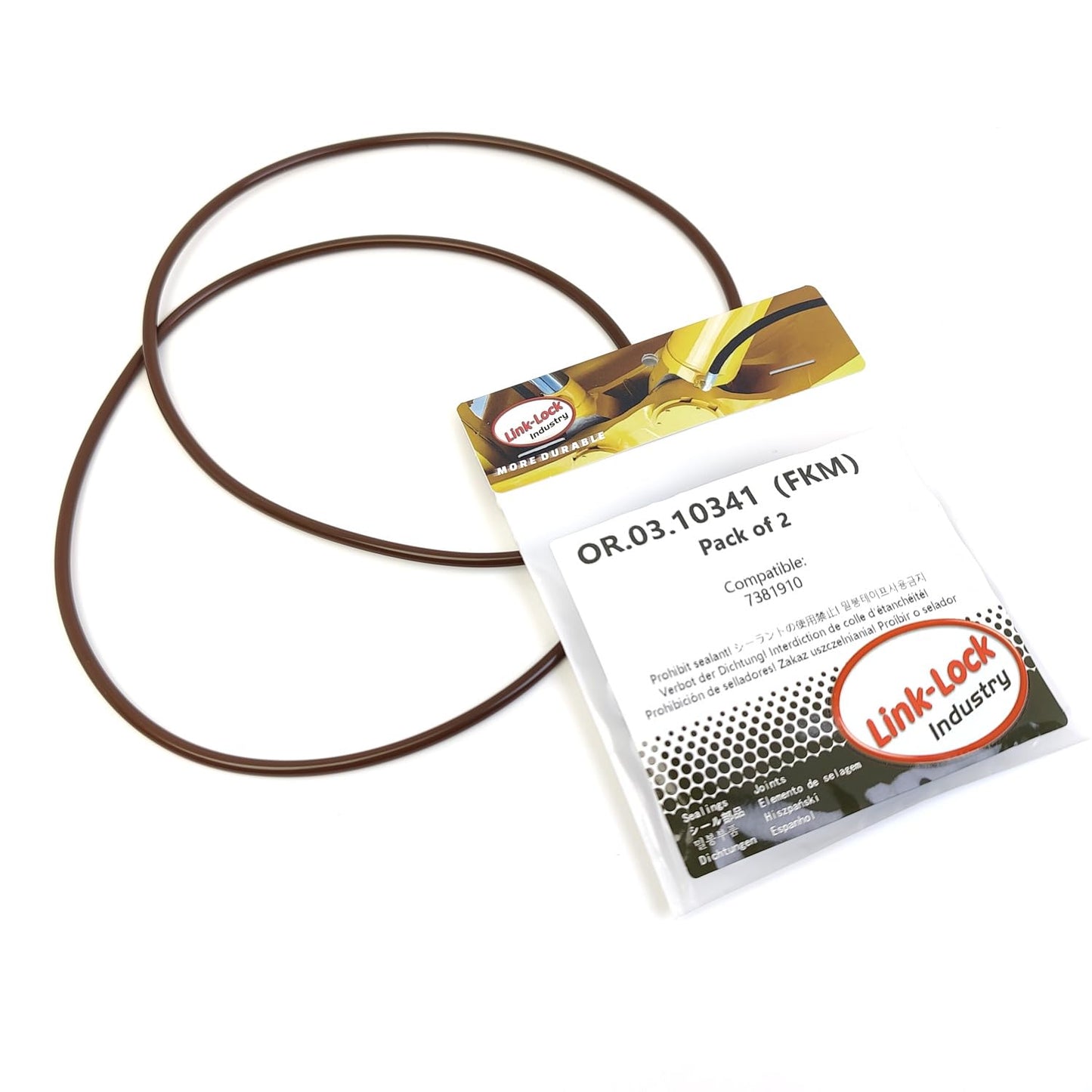 LINK-LOCK 2PCS OR.03.10341 FKM Viton Sealing O-Ring Kit of Cylinder Liner 7381910 For LIEBHERR-D9406 D9408