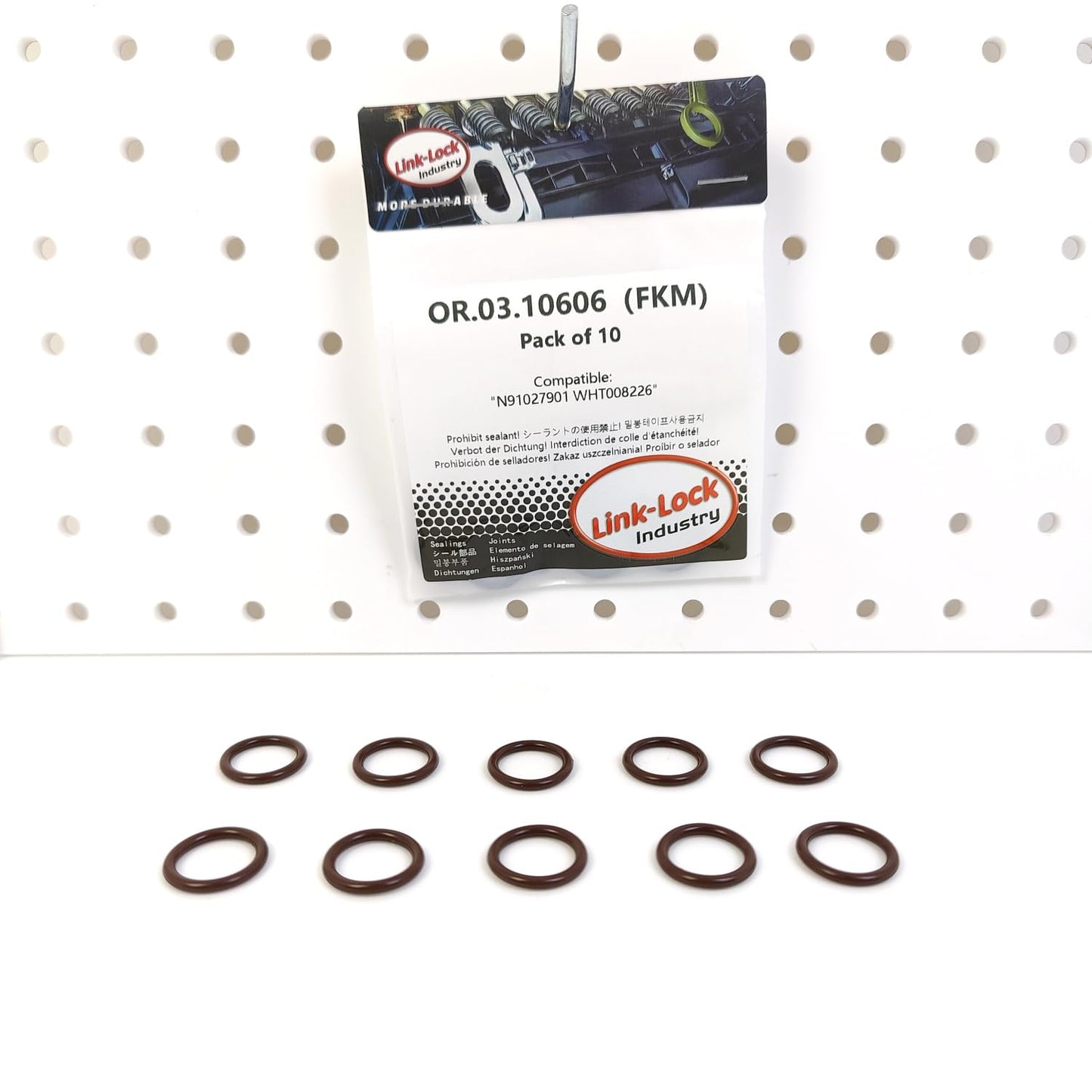 LINK-LOCK 10PCS OR.03.10606 FKM Viton Sealing O-Ring Kit of Injector N91027901 WHT008226 For AUDI For VW
