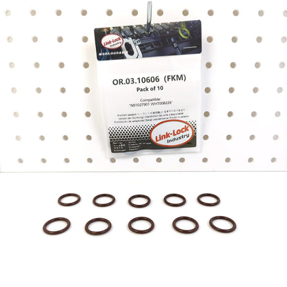 LINK-LOCK 10PCS OR.03.10606 FKM Viton Sealing O-Ring Kit of Injector N91027901 WHT008226 For AUDI For VW