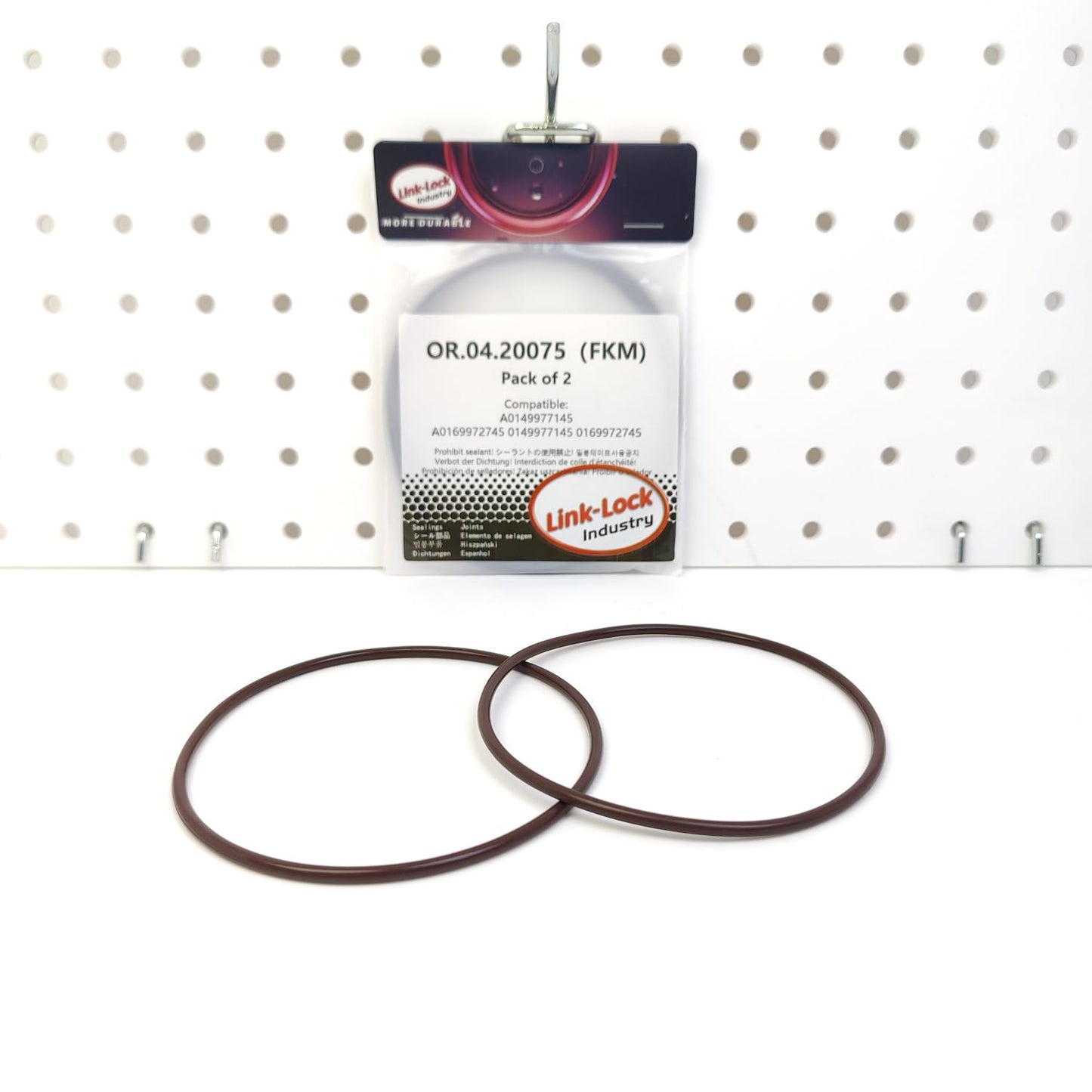 LINK-LOCK 2PCS OR.04.20075 FKMバイトン製シーリングOリングキット シリンダーライナーからクランクケース底部用 A0149977145 A0169972745 0149977145 0169972745 メルセデスベンツ用