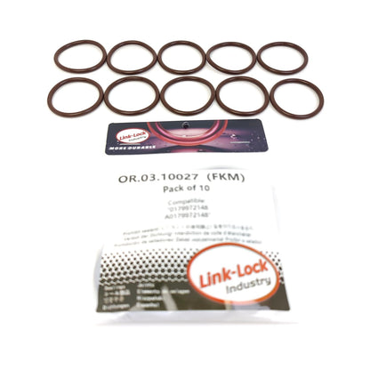 LINK-LOCK 10PCS OR.03.10027 FKM Viton Sealing O-Ring Kit Of Engine oil level sensor 0179972148 A0179972148 For MERCEDES-BENZ M166.960 OM668.942 OM668.940