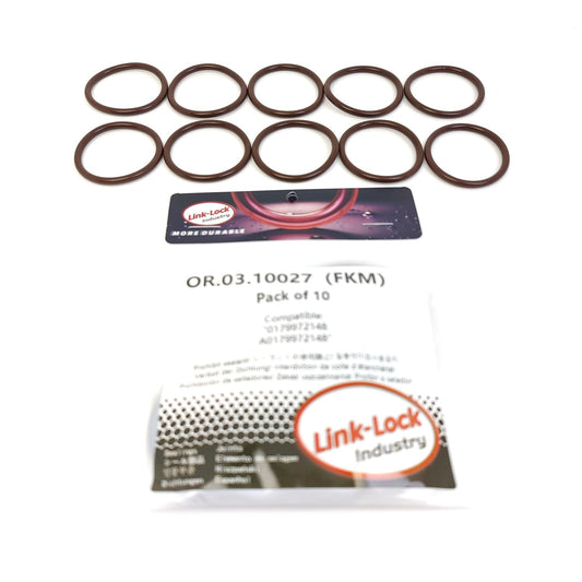 LINK-LOCK 10PCS OR.03.10027 FKMバイトン製シーリングOリングキット エンジンオイルレベルセンサー用 0179972148 A0179972148 MERCEDES-BENZ M166.960 OM668.942 OM668.940対応