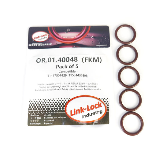 LINK-LOCK 5個 FKMバイトン OR.01.40048 エンジンオイルポンプ Oリングガスケット 11417507429 11531435808 BMW M50 M52 S52 M54用