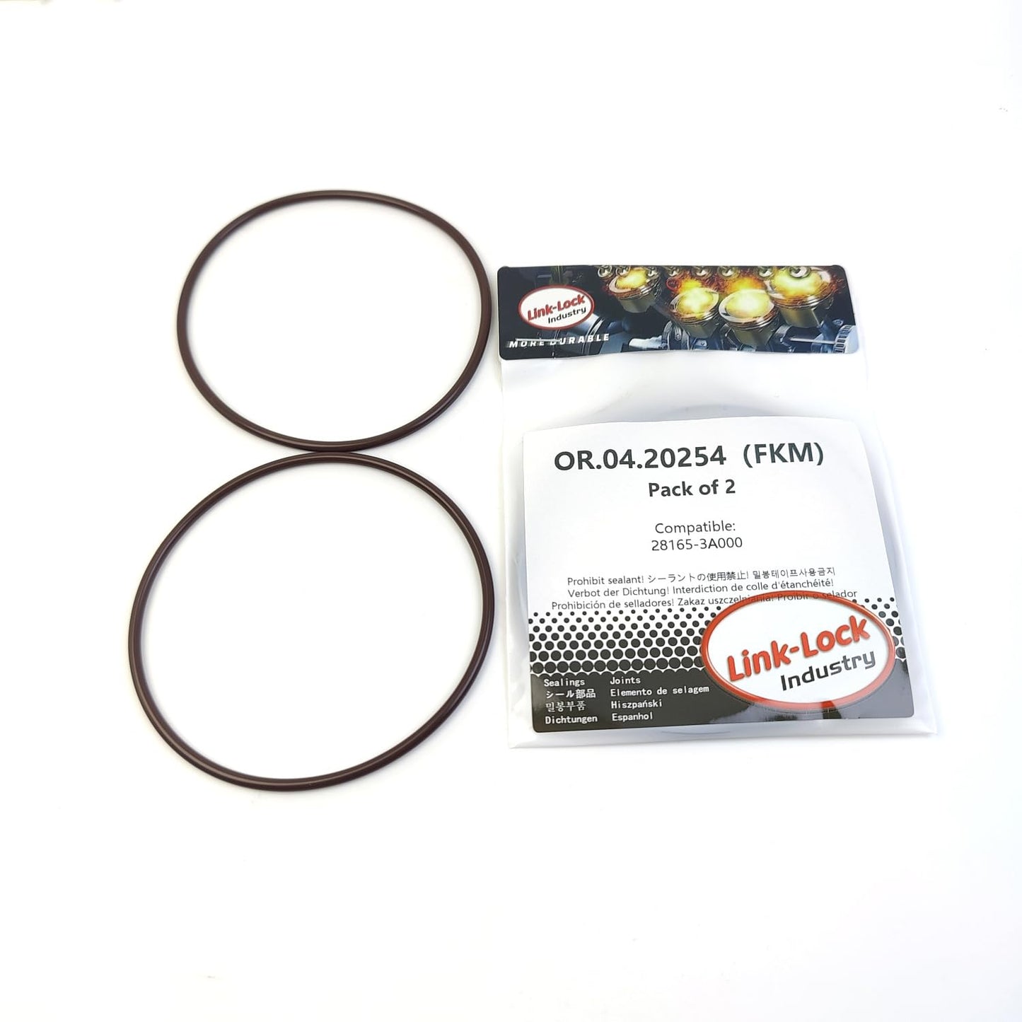 LINK-LOCK 2PCS OR.04.20254 FKM Viton Sealing O-Ring Kit of Air Filter Housing Intake Hose 28165-3A000 for KIA