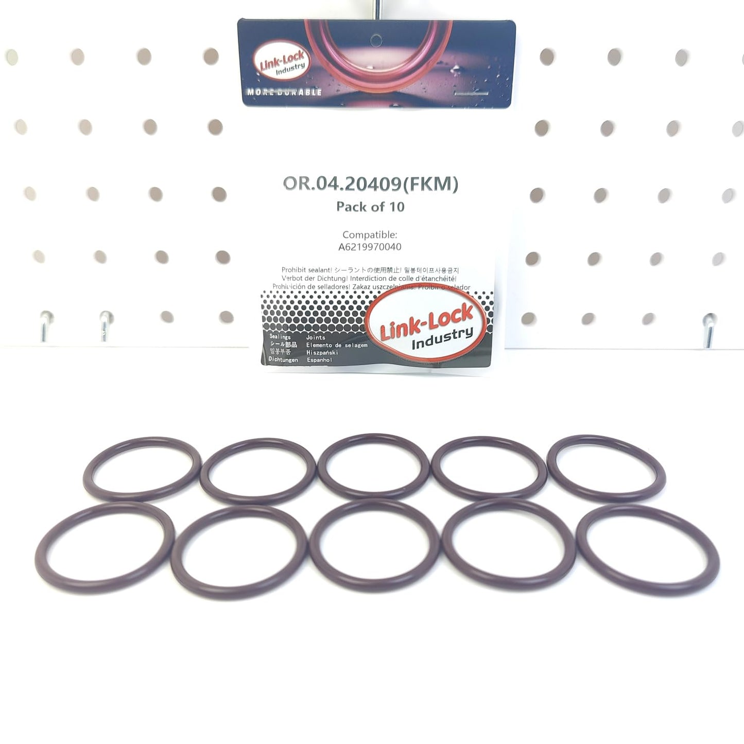 LINK-LOCK 10PCS OR.04.20409 FKM Viton Sealing O-Ring Kit of Timing Case Cover A6219970040 6219970040 for MERCEDES-BENZ