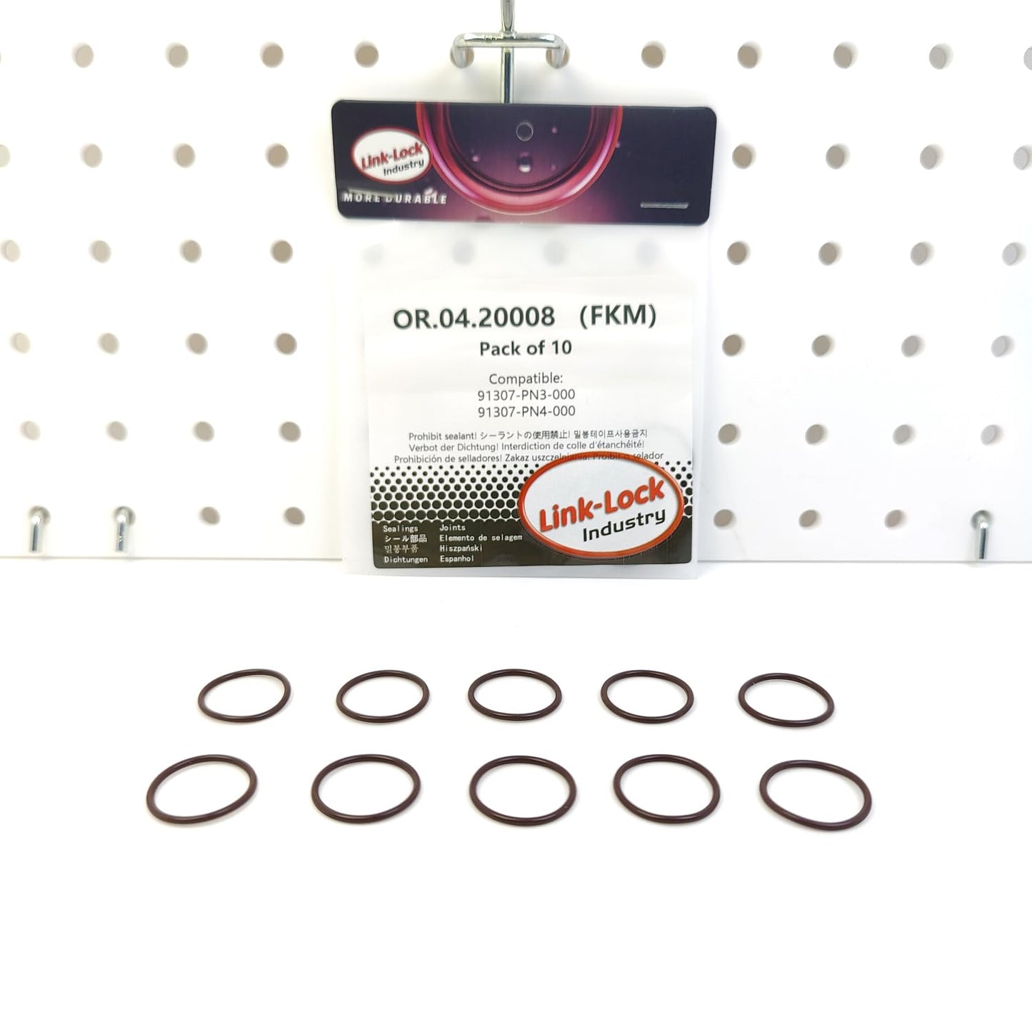 LINK-LOCK 10PCS OR.04.20008 FKM Viton 18×1.5 Sealing Universal O-Ring Kit 91307-PN3-000 91307-PN4-000 for HONDA