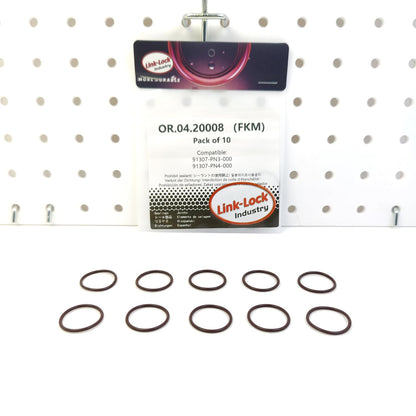 LINK-LOCK 10PCS OR.04.20008 FKM Viton 18×1.5 Sealing Universal O-Ring Kit 91307-PN3-000 91307-PN4-000 for HONDA