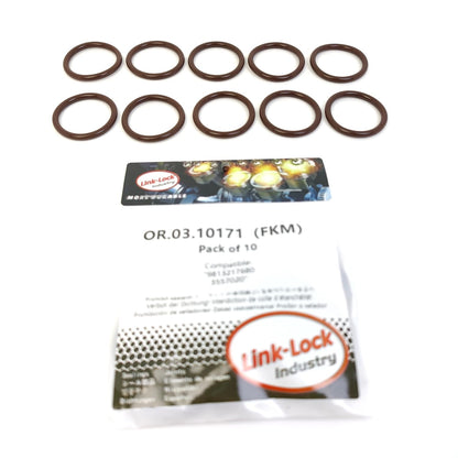 LINK-LOCK 10PCS OR.03.10171 FKM Viton クーラントパイプライン用Oリングキット 9813217680 3557020 シトロエン-YHT YHY YHZ YHW YHX オペル-D15DTH YHZ D15DT F15DT プジョー-YHY YHT YHZ DS-YHY