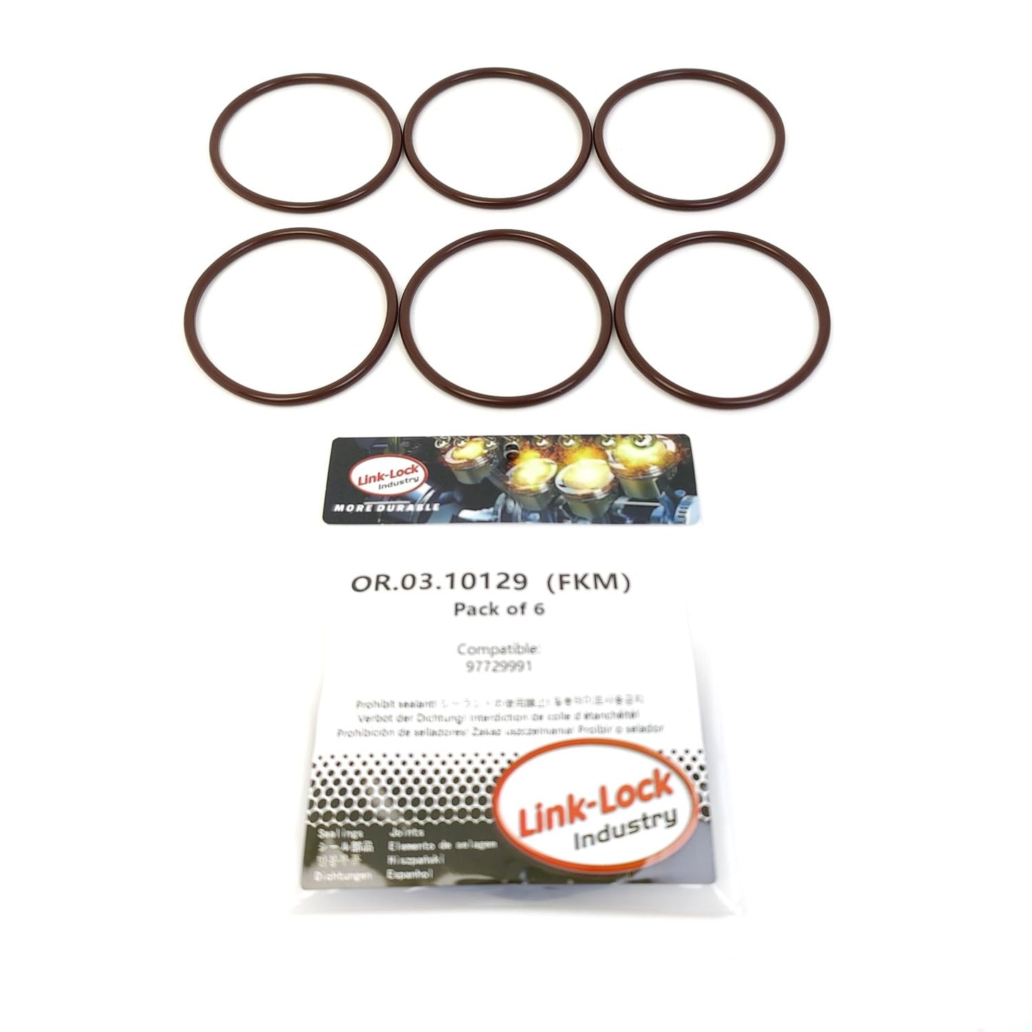 LINK-LOCK 6PCS OR.03.10129 FKM Viton Sealing O-Ring Kit Of Intake manifold cover 97729991 For CHEVROLET-LLY For GMC-LLY