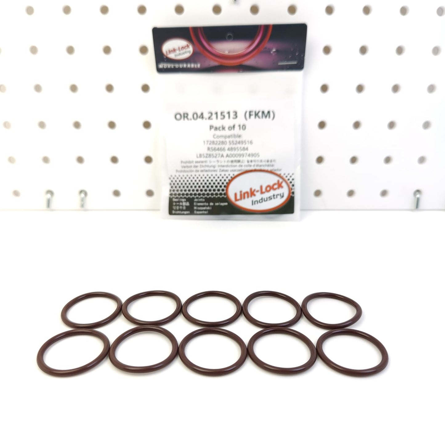 LINK-LOCK 10PCS OR.04.21513 FKM Viton Sealing O-Ring Kit of Oil drain screw 17282280 55249516 R56466 4895584 LB5Z8527A A0009974905 for AUDI For VW For SEAT For IVECO For MERCEDES-BENZ For FORD