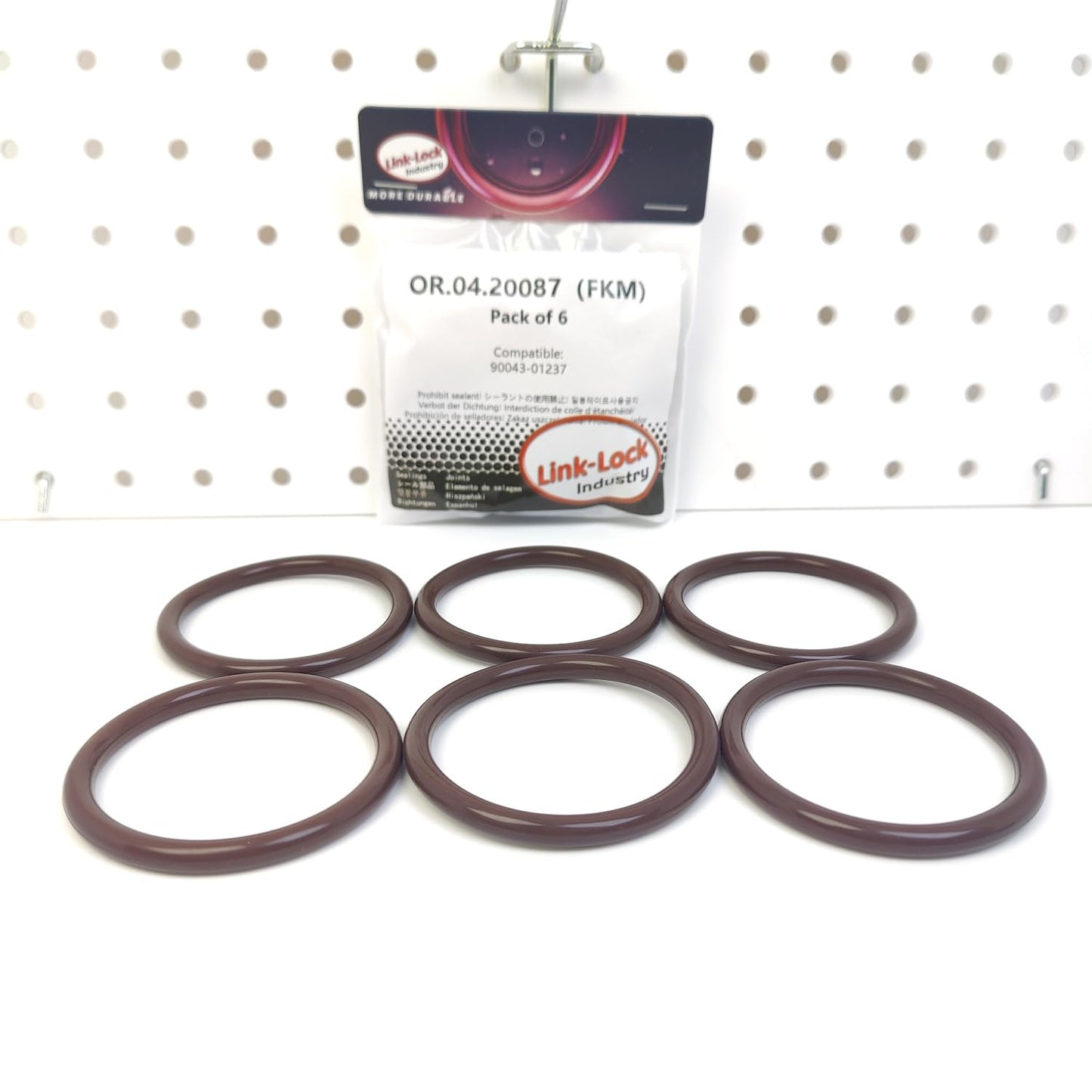 LINK-LOCK 6PCS OR.04.20087 FKM Viton Sealing O-Ring Kit of Air Cleaner to Carburetor 90043-01237 for TOYOTA