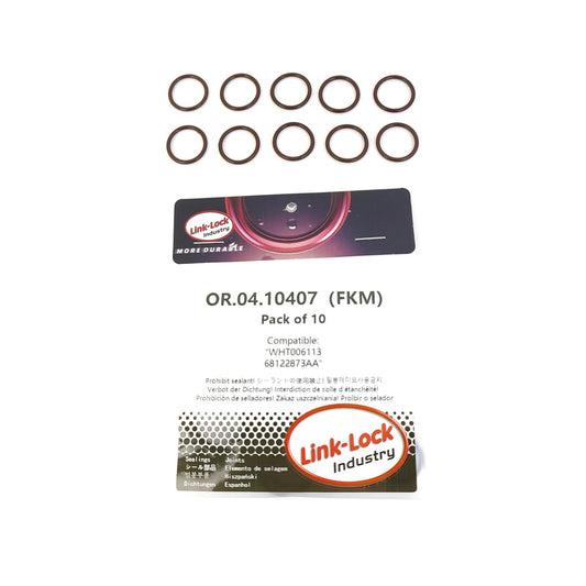 LINK-LOCK 10PCS OR.04.10407 FKM Viton Sealing O-Ring Kit of Turbocharger Oil Pipe WHT006113 68122873AA For AUDI For VW For JEEP