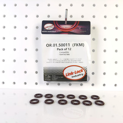 LINK-LOCK 12PCS FKM Viton OR.01.50011 Fuel injection valve O-RING gasket 13641437486 for BMW M52 M50 M54