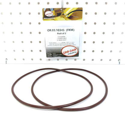 LINK-LOCK 2PCS OR.03.10345 FKM Viton Sealing O-Ring Kit of Cylinder Liner 15.96501.0457 51.96501.0357 For MAN-D2530 D2540 D2555 D2542