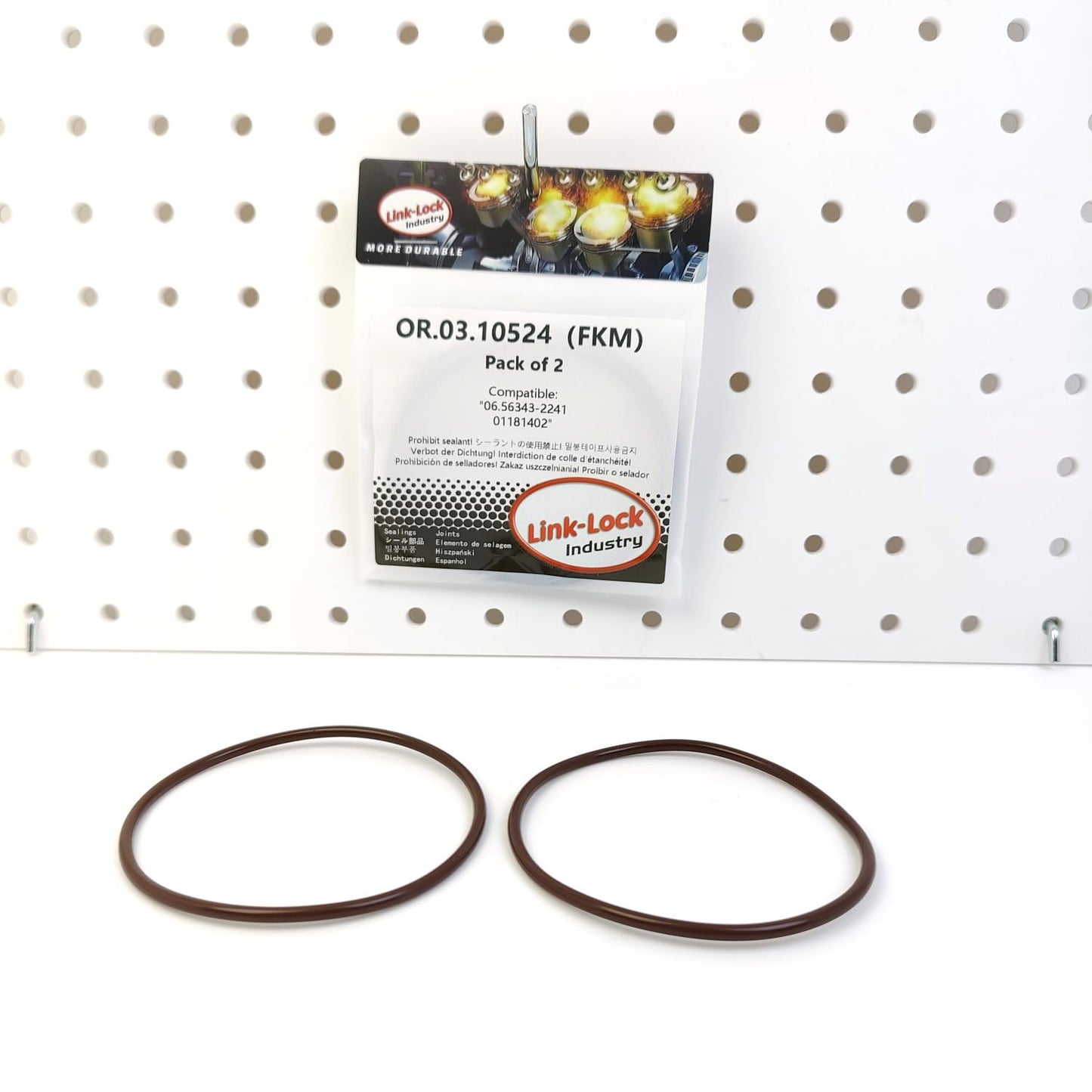 LINK-LOCK 2PCS OR.03.10524 FKMバイトン 75×3 シーリング ユニバーサルOリングキット 06.56343-2241 01181402 DEUTZ MAN用
